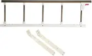 Fold Down Bed Rail for Elderly/Seniors Adults, Safety Assist Handle/Bedside Guard Rail, Durable Bed Assisting Rails for Home/Hospital (Color : Brown)