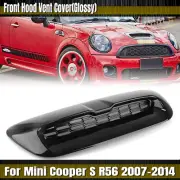 For MINI Cooper S R55 R56 R57 R58 07-14 Gloss Black Bonnet Scoop Air Vent Intake