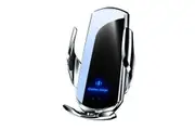 Q3 Smart Sensor Car Phone Wireless Charger,15W Qi Fast Charging Phone Holderfor iPhone14/13/12/11/X /8series,and All Qi Enable Android phone(Silver)