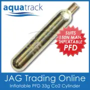 AQUATRACK 33g Co2 CYLINDER ONLY for INFLATABLE PFD LIFE JACKET 150N MANUAL/AUTO