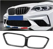 For Car Front Bumper Grill Grille Frame Compatible For BMW 2 Seires F22 F87 M2 2019 2020 Competition Carbon Fiber Front Grill Grille Frame