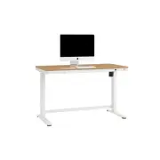 Sorrento Electric Standing Computer Work Task Study Office Desk - White/Natural/