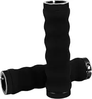 BCOATH 2Pcs Non Skid Rubber Handlebar Grips for Bike Durable Locking Design Shockproof Covers for Mountain Road Bikes Easy Installation Lightweight Comfortable