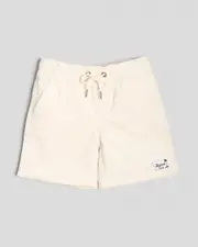 [Skylark] Skylark Toddlers' Texture Elastic Waist Shorts in Optic White 0 Optic White