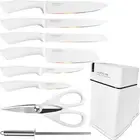 Knife Set with Block, High Carbon Stainless Steel Knife Block Set, Kitchen Knife