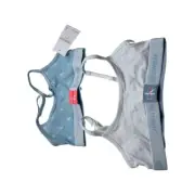 Calvin Klein Monogram 2Pk Classic Crop Bralette, Girls Small, Multi