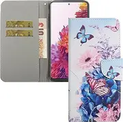 [LEMAXELERS] OPPO Reno 8 Pro 5G Case, OPPO Reno 8 Pro 5G Mobile Phone Case Blue Butterfly Flower Girl Flip Case PU Leather Cover Magnetic Protective Mobile Phone Case for OPPO Reno 8 Pro 5G, XC3 Blue Hua