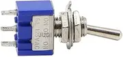 CZKE 1PCS MTS-102 Blue 6MM Mini 3/6PIN 6A 125VAC Toggle Switch 2/3 Position Self Locking SPDT ON-Off -ON Rocker Switch Waterproof Cap(MTS-103)