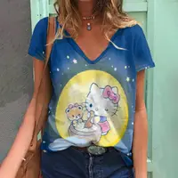 在飛比找蝦皮購物優惠-新款女裝 HELLO KITTY 短袖T恤