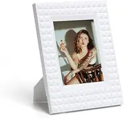Instax Mini Frame for Polaroid Film- Diamond Rivet Style Design Photo Stand (White)
