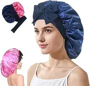 Guiguishiny Satin Hair Cap for Women - Double-Sided Satin Silk Hood for Sleeping Cap, Adjustable Silk Cap, Hair Protect Hair Cap
