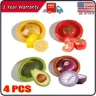 4Pcs Fruit And Vegetable Food Fresh-Keeping Box,Avocado Keeper Onion Storager A+
