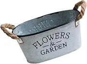 Abaodam Vintage Iron Flower Bucket Pot for Home Decor Rustic Style Planter for Floral Arrangements for Tables and Centerpieces for