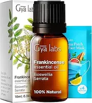 Gya Labs Frankincense Essential Oil - Frankincense Oil for Face, Skin, Body, Candle Making - Premium Grade for Wellness & Comfort - Woody, Balsamic & Calming (10ml)