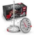 2 Pack Stainless Steel Meat Thermometer, Safe Leave in Oven, 2.5-in Extra