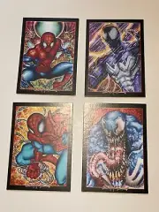 SPIDER-MAN VENOM MYSTERIO 4 Sketch Card Print Set by Chris McJunkin
