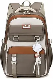 [Tanou] School Backpack Teenager Girls, Fashionable Casual School Bag with Large Capacity, Nylon Backpack School Bag for Middle and High School Students, 5th - 12th Grade