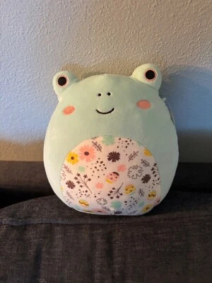 Original Squishmallows 8" Fritz The Frog with Floral Belly NEW WITH TAGS
