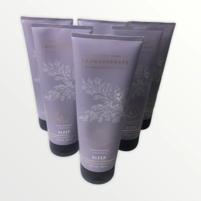 (6) BATH BODY WORKS Aromatherapy SLEEP CEDARWOOD VANILLA Moisturizing Body Cream