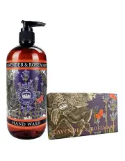 [English Soap Company] Royal Kew Gardens Lavender & Rosemary Hand Wash & Soap Bar Bundle