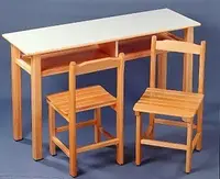 在飛比找Yahoo!奇摩拍賣優惠-專業課桌椅.椅子(原木製品.)適用於補習班.安親班.美語.學