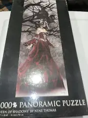 Queen of Shadows 1000 pc Panoramic Jigsaw Puzzle, Nene Thomas. New Sealed Box