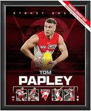 Tom Papley Sydney Swans 2023 Official AFL Sportsprint Framed