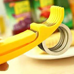304不銹鋼刀片香蕉切片器環保切香蕉金屬水果刀香蕉切水果切