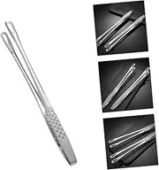 LIGIGWASH Practical Stainless Steel Food Tongs Multi Function Kitchen Clips for Barbecue Grilling and Serving for Steak Bread and Desserts