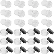 Healvian 30Pcs Transparent Cream Storage Boxes with Lid Travel Containers for Cream Lotion and Samples Durable and Compact Cosmetic Storage for Go Use