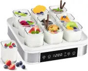 Yogurt Maker, Greek Yogurt Maker with Temperature Control & Timer, Automatic Dig