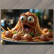 FLATCARD Spaghetti Monster Pastafarian Quirky Food Character Unique Humorous