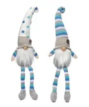 Hanson Brothers Sitting Gnomes with wooden nose 15" set of 2 NEW