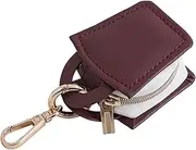 UxicRuya Holder, Keychain, Organizer Case, Elegant Zipper, PU, ​​lightweight Jewelry Holder, Mini Jewelry Case for Belt, Red, as described