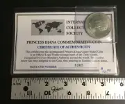 1997 International Collectors Society, Princess Diana Commemorative Coin #8305