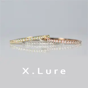 【X.LURE】14K 各尺寸排鑽線戒 0.5分1.5分2分2.5分3分 鑽戒 K金戒 女戒 真金 真鑽 K金 輕珠寶