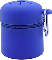 Perfeclan Fly Fishing Box Fly Box Fishing Tackle Zippered with Carabiner Portable Case Storage Organizer for Fishing Outdoor Activities, Dark Blue