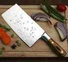 Cleaver Knife Stainless Steel Wood Handle Slicing Chopping Chef Butcher Beef Cut