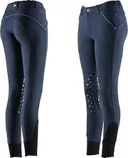 [Equi-ThËme] Equi-Theme/Equit'M Women's 979833738 Thermic Breeches, Navy/White/Burgundy Contrasts, One Size