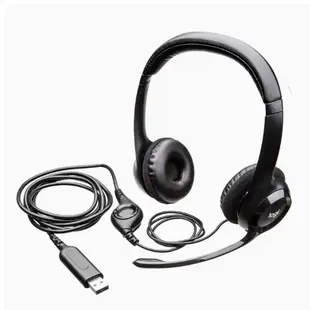 原廠羅技 Logitech H390 全新頭戴式有線線控耳麥 USB 降噪 電腦耳機麥克風 耳罩式非H340 110