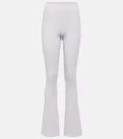 [Courreges] Courrèges Reedition ribbed-knit flared pants AU 14 white