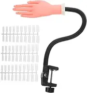 Healeved Realistic Nail Art Hand Model Silicone Prosthetic Hand Manicure Training Tool