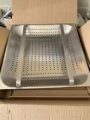 21.625"L x 21.5"W x 2.875"H Stainless Steel PreRinse Scrap Sink Basket FB75-0062