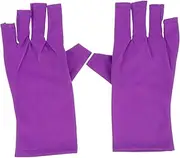 BIUDECO 2Pcs Protection Half Finger Nail Gloves Gel Manicure Fingerless Gloves for Nail Salon Use Style for Light Protection and Nail Art