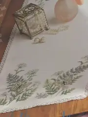 Dimensions BUTTERFLIES & FERNS-Stamped Cross Stitch kit DRESSER SCARF plus floss