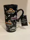 New Cobwebs And Cauldrons Large Travel Mug Coffee Cup Halloween Skeletons & Cars