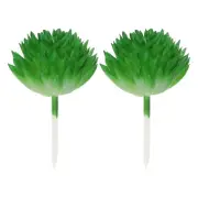 2Pcs Mini Artificial Succulents Faux Succulent Picks Fake Succulent Green