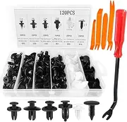 125-Piece Universal Car Fastener Kit - Push Retainer Clips Set (6-9.8mm) with Removal Tool for Bumper, Fender, Door Trim