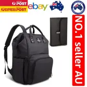 Luxury Waterproof Diaper Bag Backpack in Black with Changing Pad - 20L Capacity