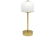 Boyle Rechargeable LED Portable Table Lamp with Silk Umbrella Shade 12x12x 31cm